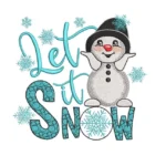 Snowman Machine Embroidery Design: Winter Let it Snow